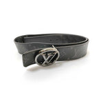 Louis Vuitton Belt Ceinture LV Circle Black Monogram Eclipse Leather