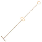 Hermes Chene Dancre Contour 18K Pink Gold Diamond Bracelet Sh — view 3