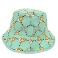 Gucci Kawaii Printed Bucket Hat Shiba Inu Banana XS Cotton Mint Green White X
