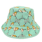Gucci Kawaii Printed Bucket Hat Shiba Inu Banana XS Cotton Mint Green White X