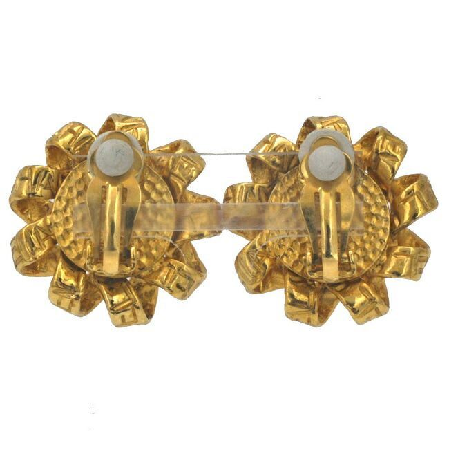 Chanel Earrings Gold White Accessories GP — view 5