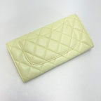 Chanel Quilted Classic Flap Long Wallet Ap0241 Light Yellow — view 2