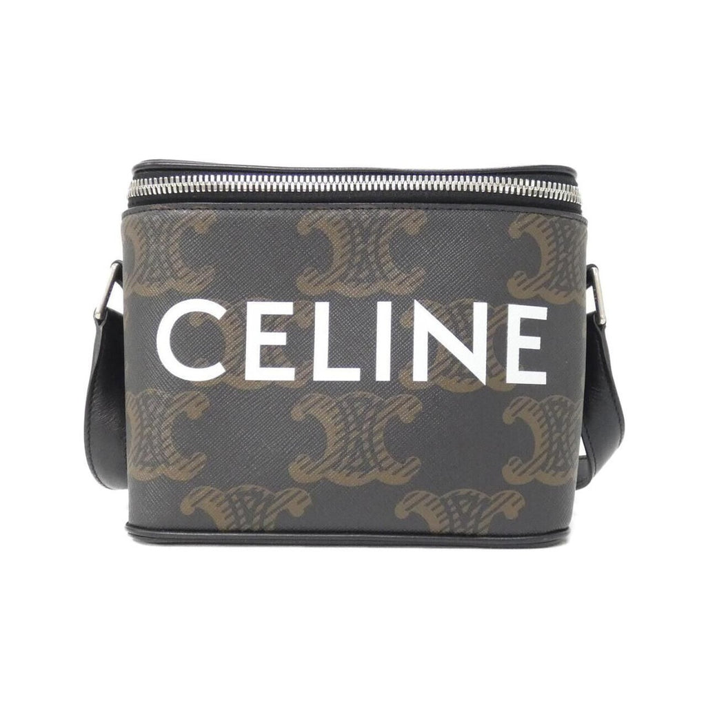 Celine Shoulder Bag Canvas Black