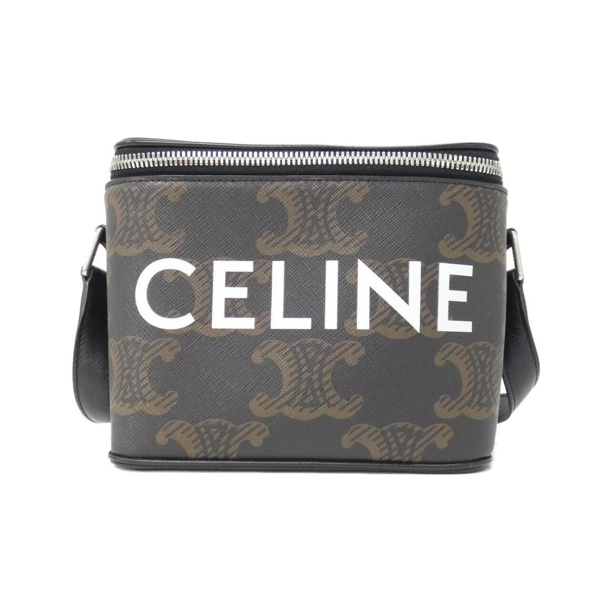 Celine Shoulder Bag Canvas Black