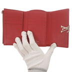 Louis Vuitton Portefeuille Capucino Compact Leather Red Trifold Wallet — view 3