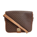 Celine Macadam Leather Shoulder Bag Brown