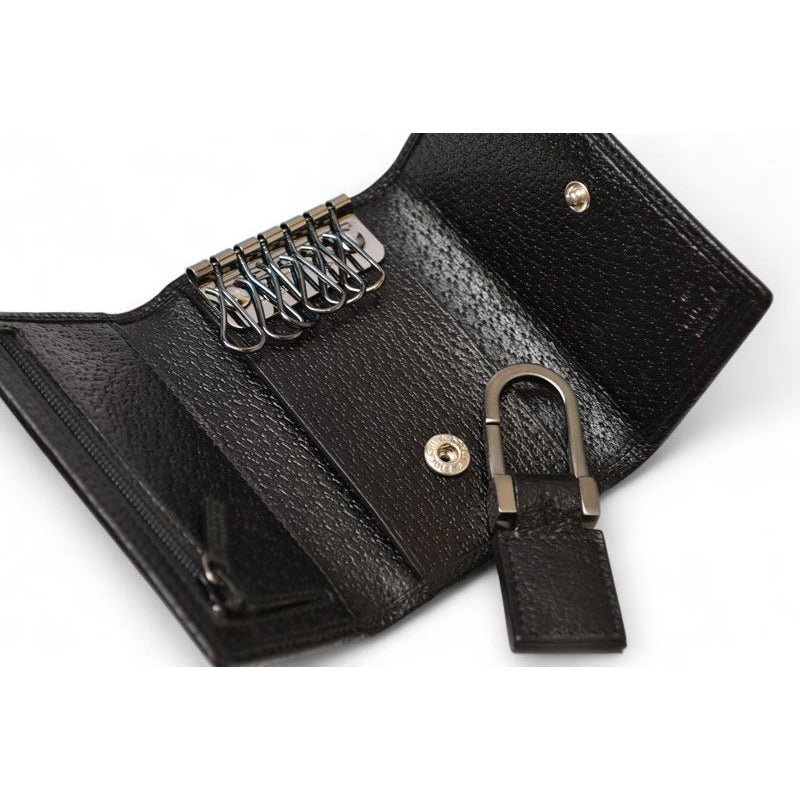 Gucci Outlet Key Case Holder 6-stacks Pigskin Sherry Line Black 033 — view 4