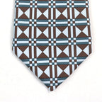Hermes Cravate 100% Silk Art Deco Geometric Pattern Tie Multicolor — view 5