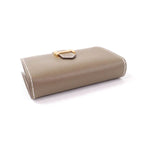 Hermes Bearn Mini Etoupe Gold Hardware H Logo Wallet With Coin — view 4