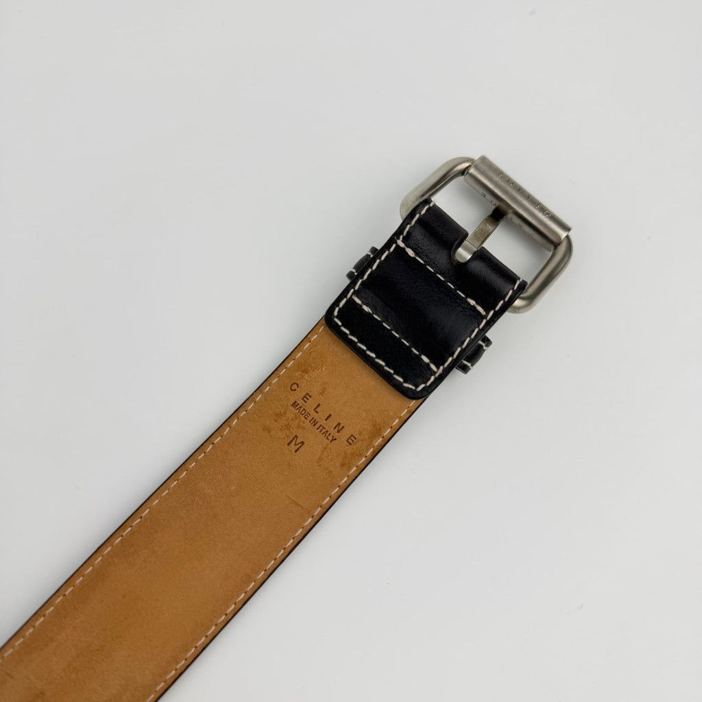 Celine Belt Leather Dark Brown Vintage — view 7