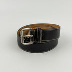 Celine Belt Leather Dark Brown Vintage