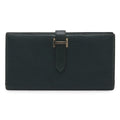 Hermes Bearn Souffle Bifold Wallet Chevre Leather Green