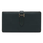 Hermes Bearn Souffle Bifold Wallet Chevre Leather Green
