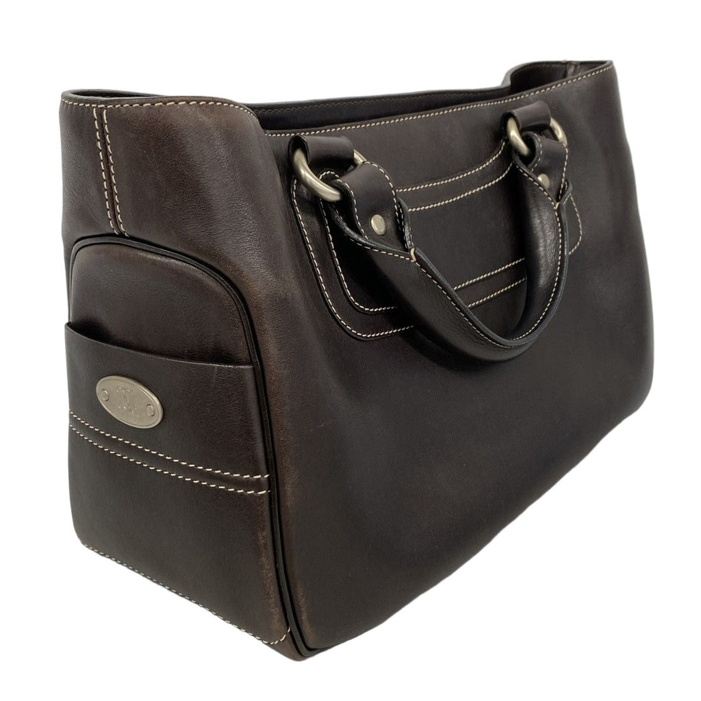 Celine Handbag Boogie Bag Leather Brown Silver — view 2