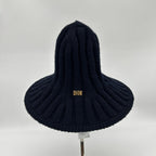 Dior Arty Heather Tulip Hat Wool Blend Hat Navy
