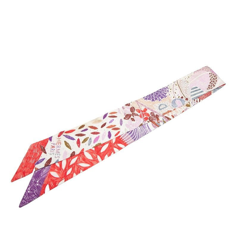 Hermes Twilly Chacun Fait Son Nid Each Nest Building White Multicolor Silk