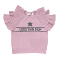 Dior Short Sleeve Knit Ruffles 36 Sizes Pink 344 S13 Bm003 Cashmere