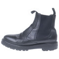 Celine Margaret Chelsea Side Gore Bib Lambskin Sole Ankle Boots Black Leather