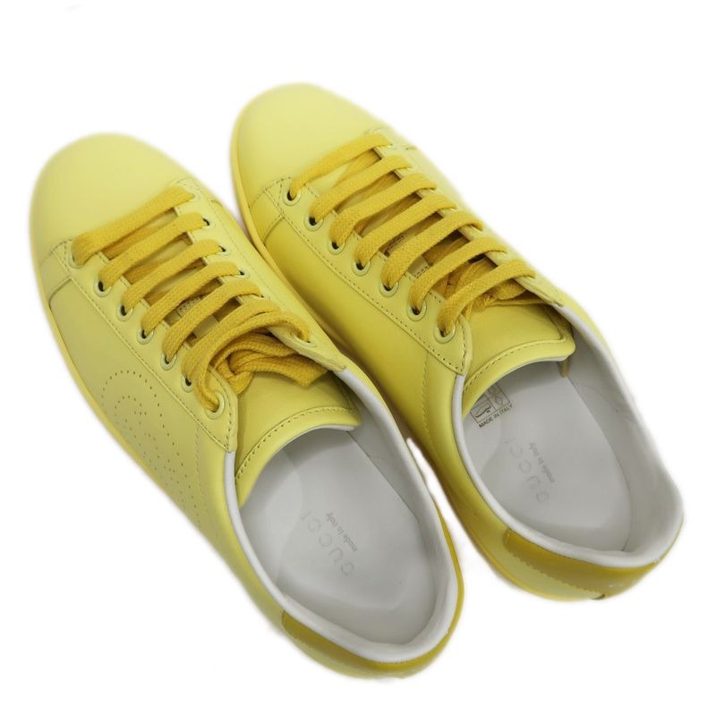 Gucci Interlocking G Sneakers Size 37 Light Yellow Apparel — view 6
