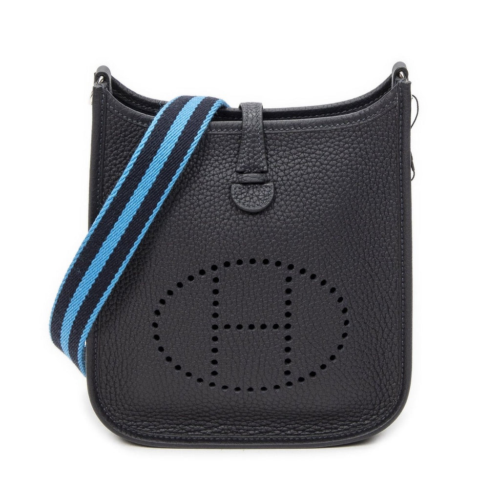 Hermes Evelyne Bull Nuit Clemence Leather Handbag