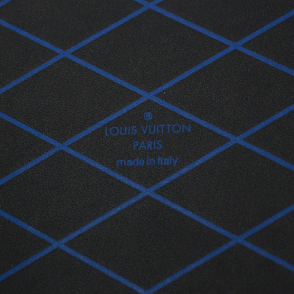 Louis Vuitton Cahier Andre MM Leather Black Blue Notebook — view 6