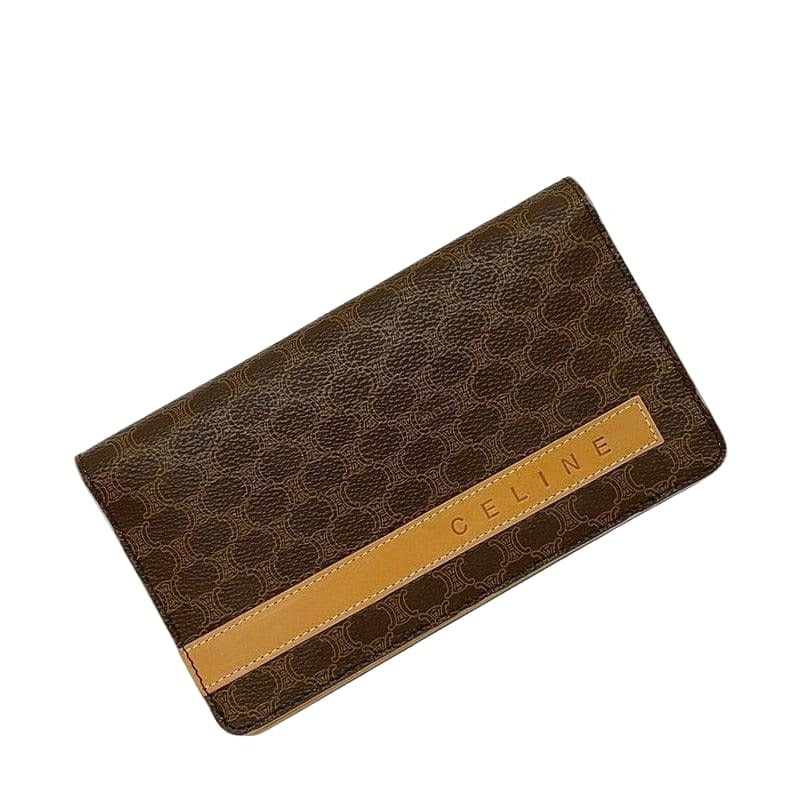 Celine Bifold Long Wallet Brown Macadam