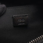 Fendi Shoulder Bag Louis Square FF Black Canvas Leather — view 4