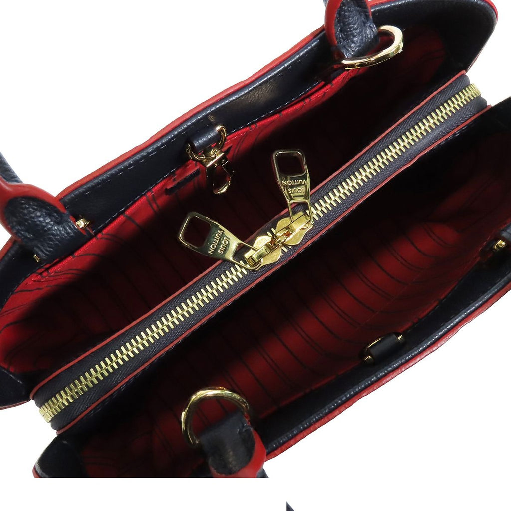 Louis Vuitton Montaigne BB Marine Rouge Navy Monogram Empreinte 2-Way Shoulder — view 5