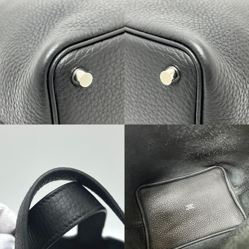 Hermes Handbag Picotin Lock PM Taurillon Clemence Black — view 8