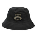 Hermes Hapa-h Series Bucket Hat 58 Black Cotton Rayon Silk