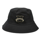 Hermes Hapa-h Series Bucket Hat 58 Black Cotton Rayon Silk