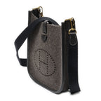 Hermes Evelynda Brown Felt Canvas Dark — view 2