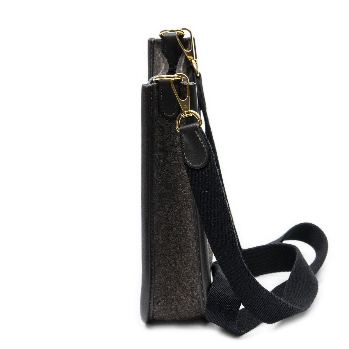 Hermes Evelynda Brown Felt Canvas Dark — view 3