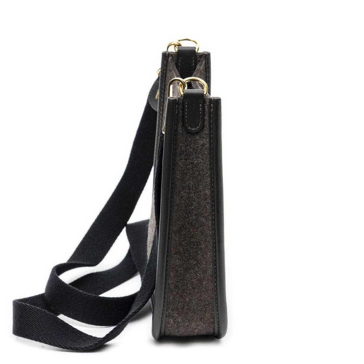 Hermes Evelynda Brown Felt Canvas Dark — view 4