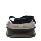 Hermes Evelynda Brown Felt Canvas Dark — view 6