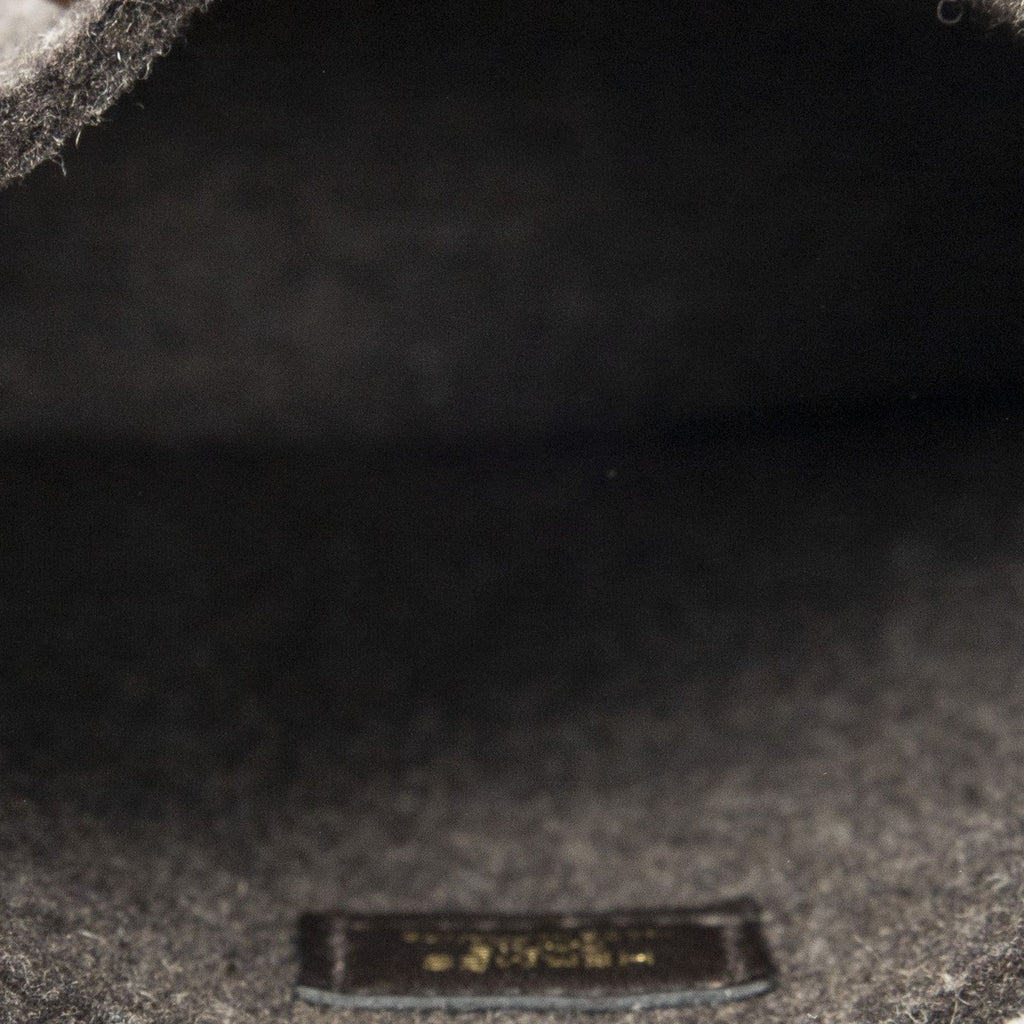 Hermes Evelynda Brown Felt Canvas Dark — view 9