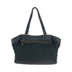 Prada Vitello Daino Tessuto Black Leather Nylon Shoulder Bag