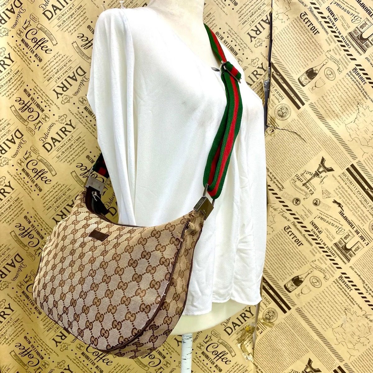 Gucci Shoulder Bag Sherry GG Canvas Crossbody Travel Business — view 3