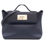 Hermes Sac Vanquatre Mini 24/24 Blue Nuit Black France Evercolor Swift 2-Way
