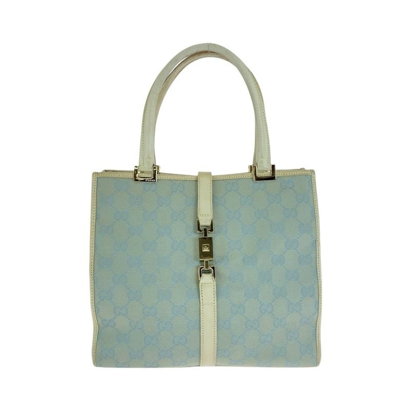 Gucci Jackie Light Blue Gold Hardware GG Canvas 002 5065 Tote Bag Handbag — view 2