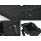 Prada Tessuto Shoulder Bag Pochette Nylon Black — view 8