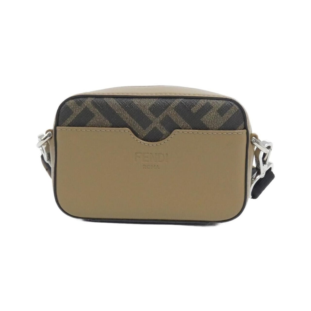 Fendi Shoulder Bag Canvas Silver — view 2