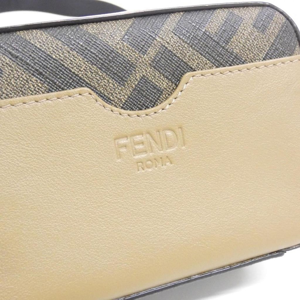 Fendi Shoulder Bag Canvas Silver — view 7