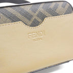Fendi Shoulder Bag Canvas Silver — view 7