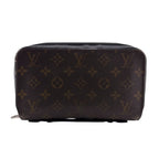 Louis Vuitton Round Zip Wallet Zippy XL Monogram Macassar Leather Second Brown