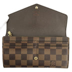 Louis Vuitton Long Wallet Portefeuille Sarah Damier Ebene Pocket — view 4
