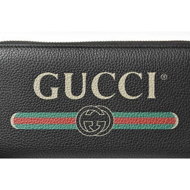Gucci Wallet Long Vintage Logo Print Black — view 3