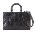 Dior Lady D-saia 2-Way Bag Leather Black