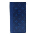 Louis Vuitton Portefeuille Brazza Taigarama Cobalt Blue Leather Bifold Wallet