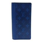Louis Vuitton Portefeuille Brazza Taigarama Cobalt Blue Leather Bifold Wallet